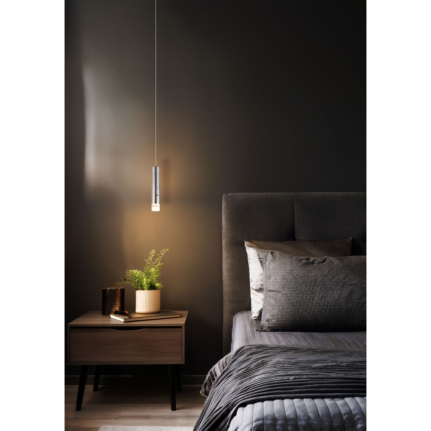 Globo - LED димируемо сензорно зареждаемо осветително тяло 2 в 1 LED/2W/230/5V матов хром