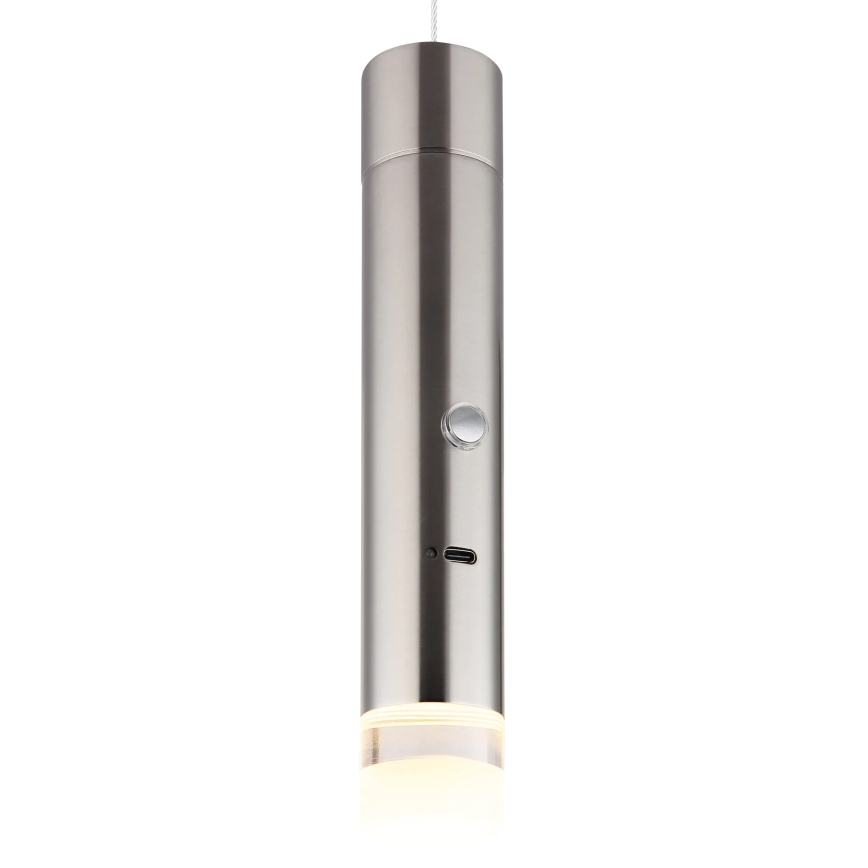 Globo - LED димируемо сензорно зареждаемо осветително тяло 2 в 1 LED/2W/230/5V матов хром