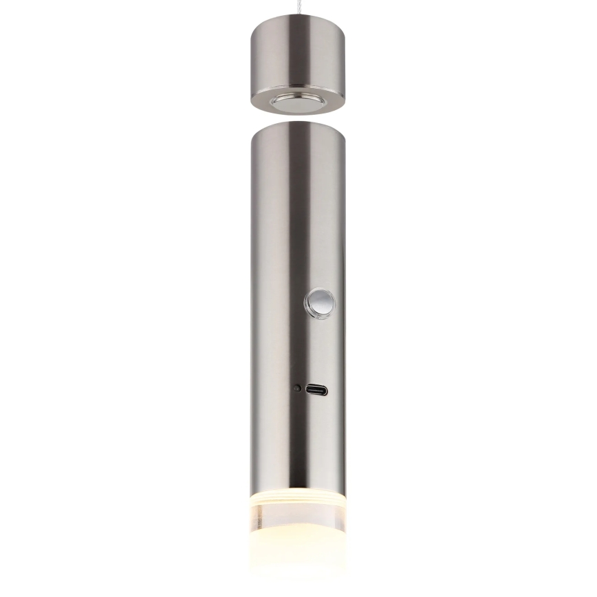 Globo - LED димируемо сензорно зареждаемо осветително тяло 2 в 1 LED/2W/230/5V матов хром