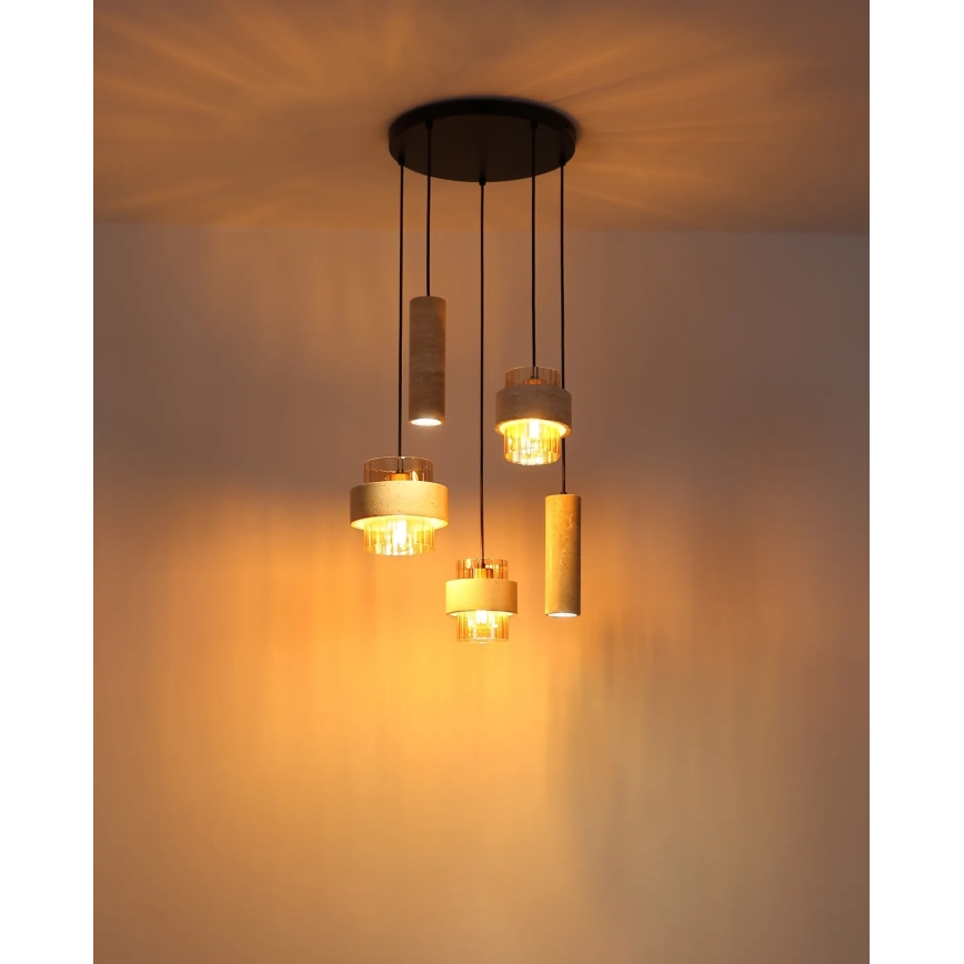 Globo - Полилей на кабел 3xE27/40W/230V + 2xGU10/10W