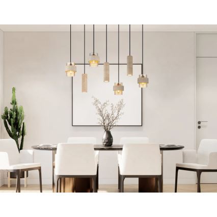 Globo - Полилей на кабел 4xE27/40W/230V + 3xGU10/10W