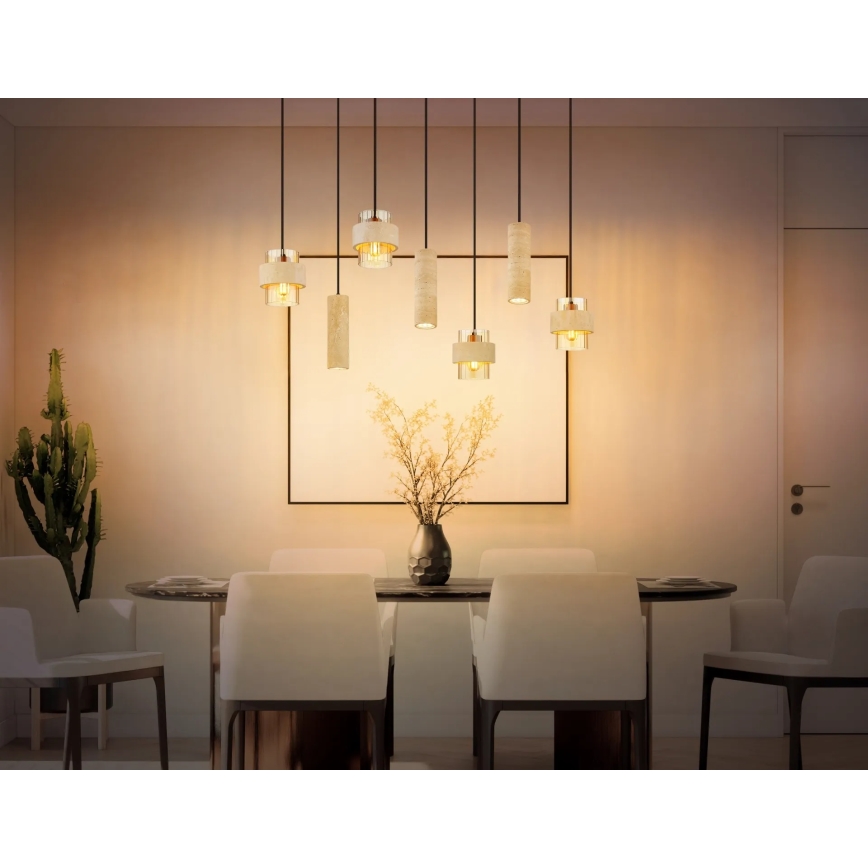 Globo - Полилей на кабел 4xE27/40W/230V + 3xGU10/10W