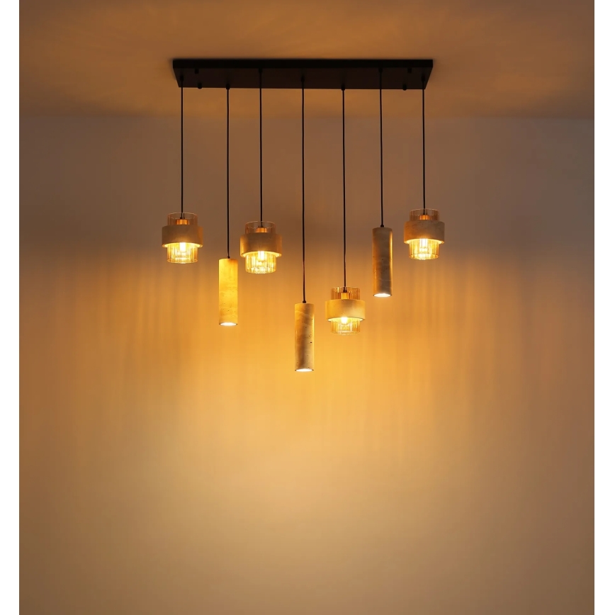 Globo - Полилей на кабел 4xE27/40W/230V + 3xGU10/10W