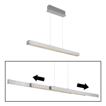 Globo - LED сензорно димируем полилей на кабел LED/39W/230V 2700/4000/6000K матов хром