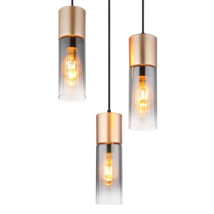 Globo - Пендел 3xE27/25W/230V бронзов Ø 34 см