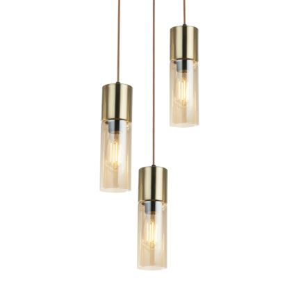 Globo - Пендел 3xE27/25W/230V Ø 30 см месинг