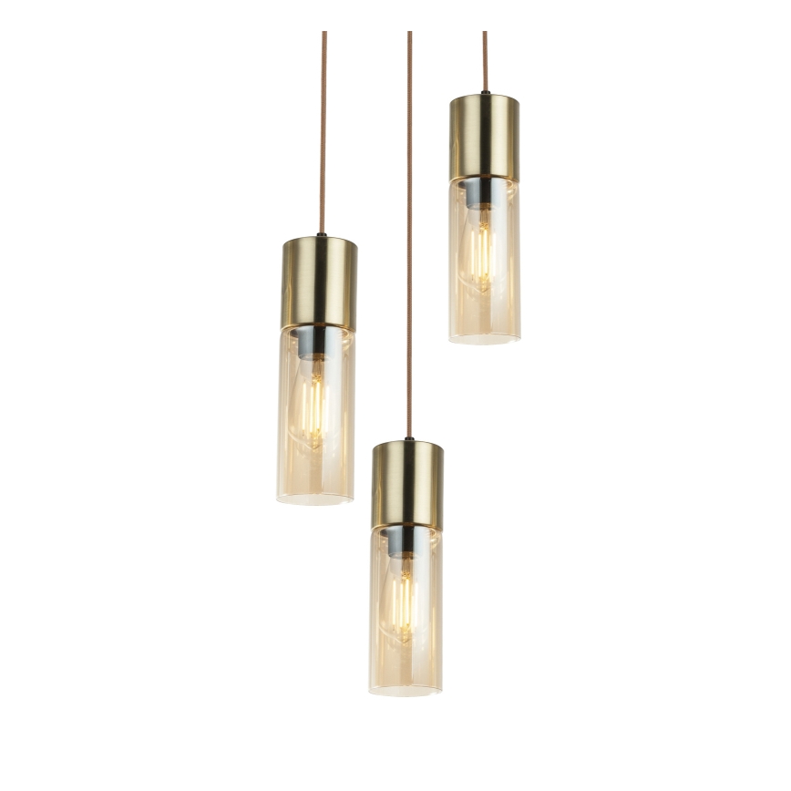 Globo - Пендел 3xE27/25W/230V Ø 30 см месинг