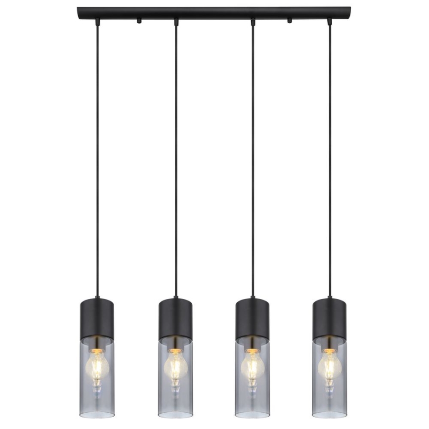 Globo - Пендел 4xE27/25W/230V черен