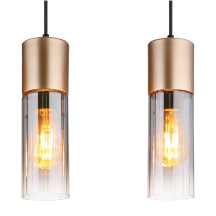 Globo - Пендел 3xE27/25W/230V бронзов