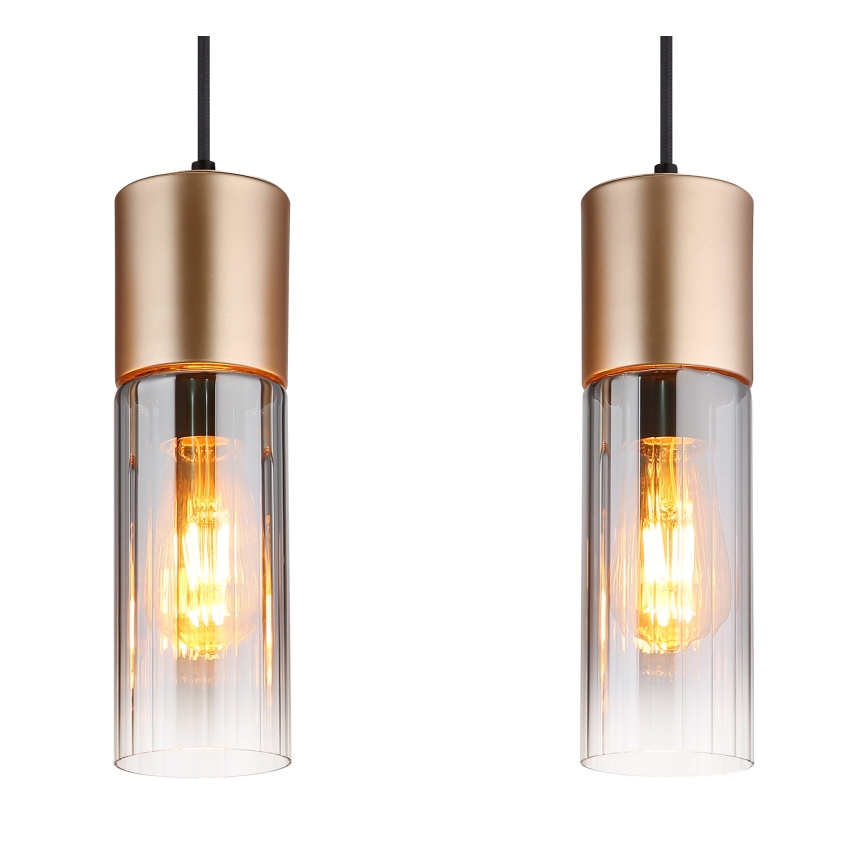 Globo - Пендел 3xE27/25W/230V бронзов