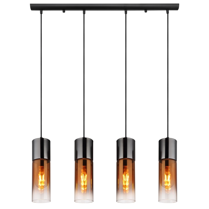 Globo - Пендел 4xE27/25W/230V черен/меден