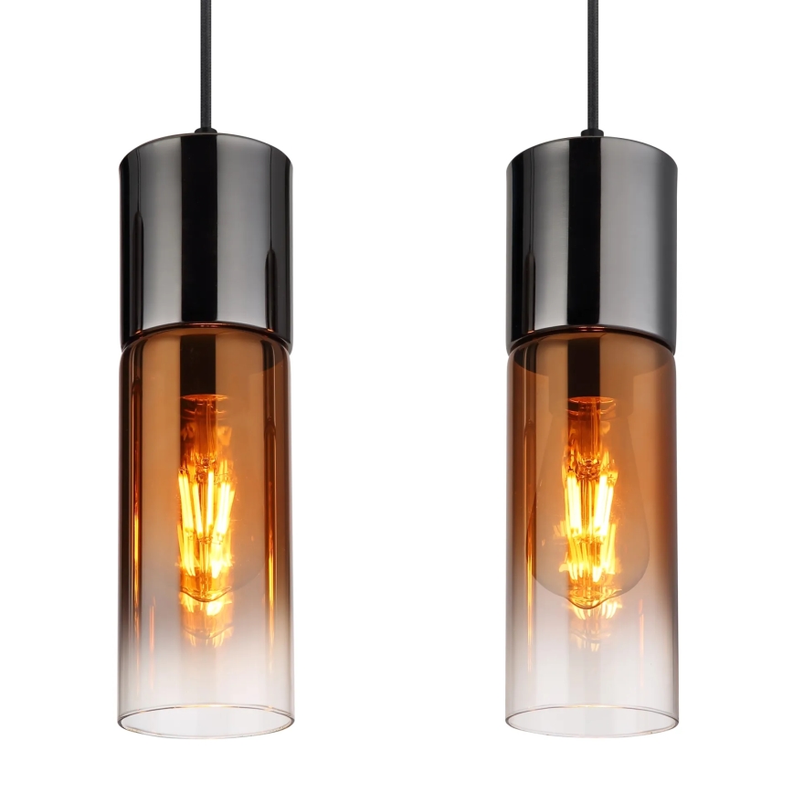 Globo - Пендел 4xE27/25W/230V черен/меден