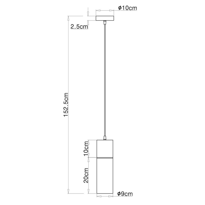 Globo - Пендел 1xE27/25W/230V Ø 10,5 см черен