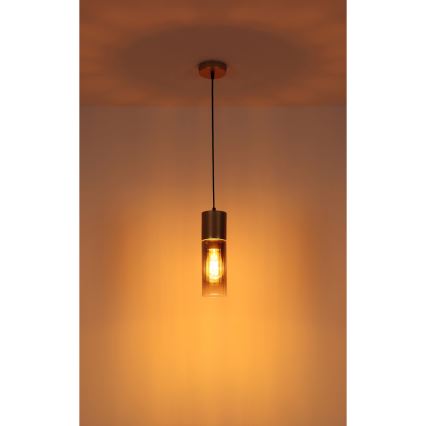Globo - Полилей на кабел 1xE27/25W/230V бронзов Ø 10,5 см
