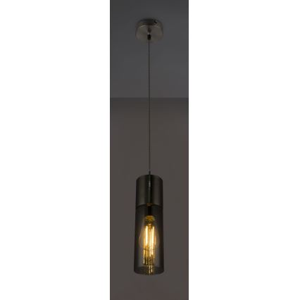 Globo - Пендел 1xE27/25W/230V Ø 10,5 см матов хром