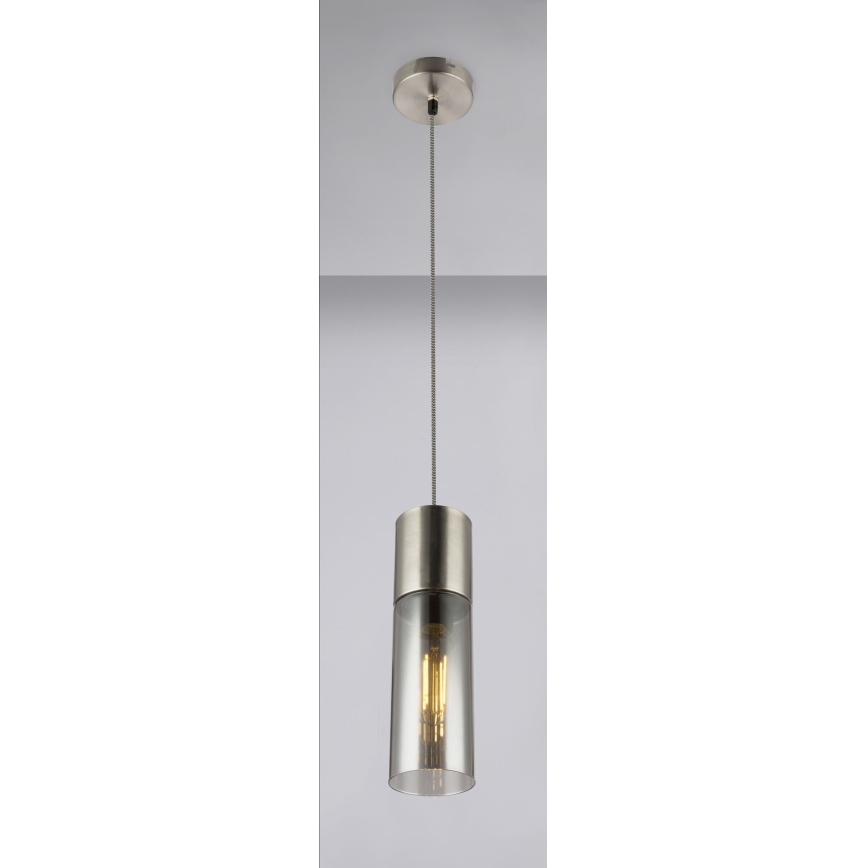 Globo - Пендел 1xE27/25W/230V Ø 10,5 см матов хром