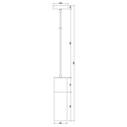 Globo - Пендел 1xE27/25W/230V Ø 10,5 см матов хром