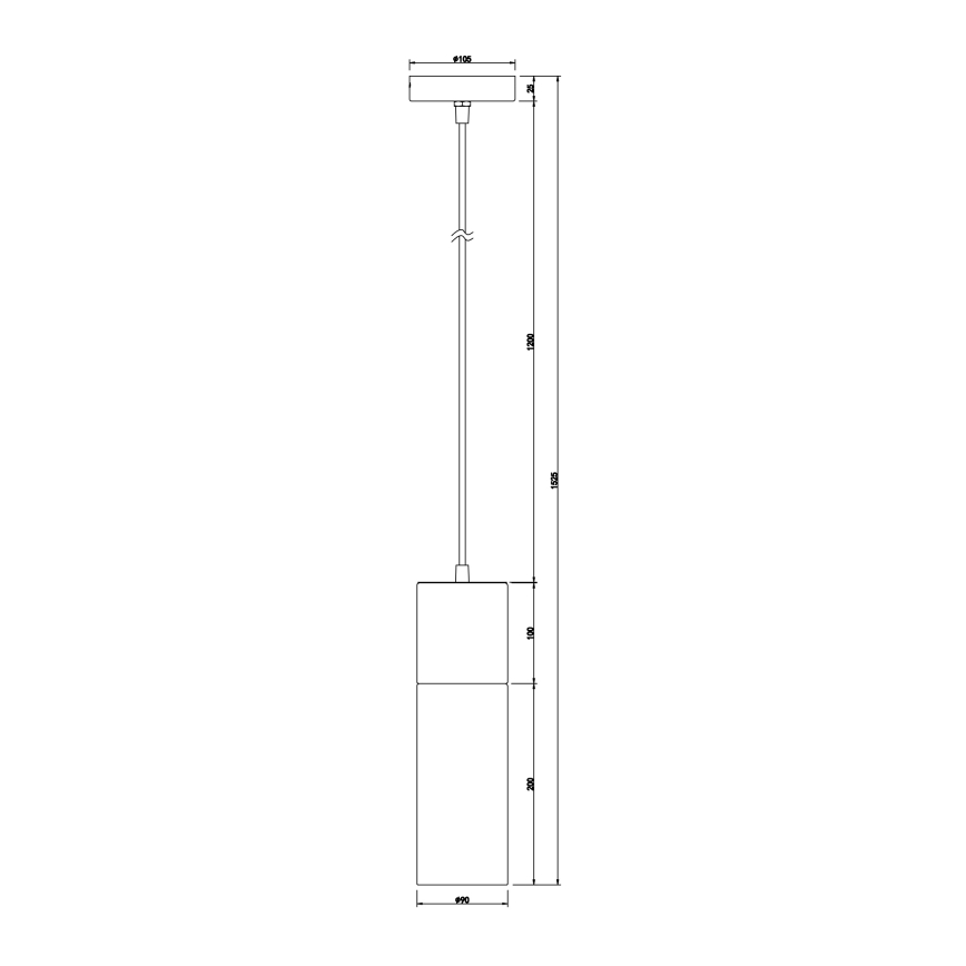 Globo - Пендел 1xE27/25W/230V Ø 10,5 см матов хром