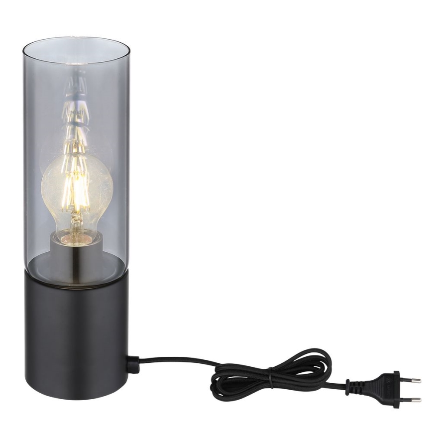 Globo - Сензорна настолна лампа 1xE27/25W/230V Ø 9 см черен