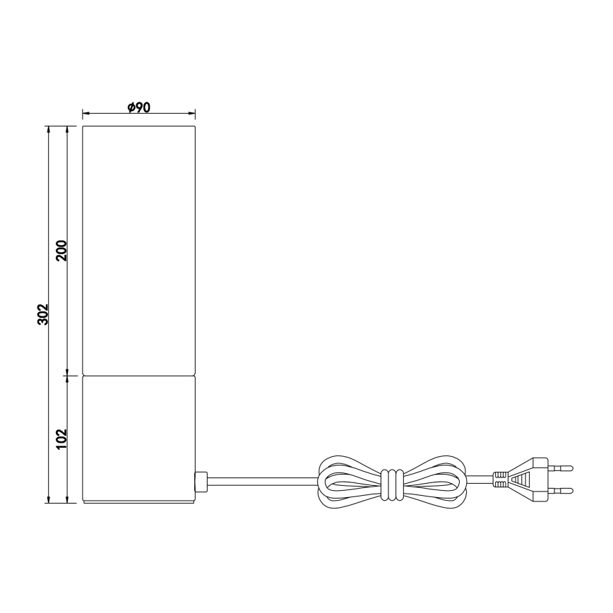 Globo - Сензорна настолна лампа 1xE27/25W/230V Ø 9 см черен