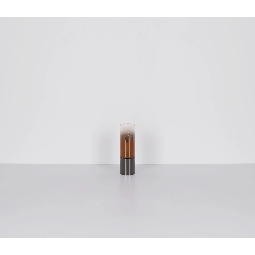 Globo - Сензорна настолна лампа 1xE27/25W/230V Ø 9 см черен/меден