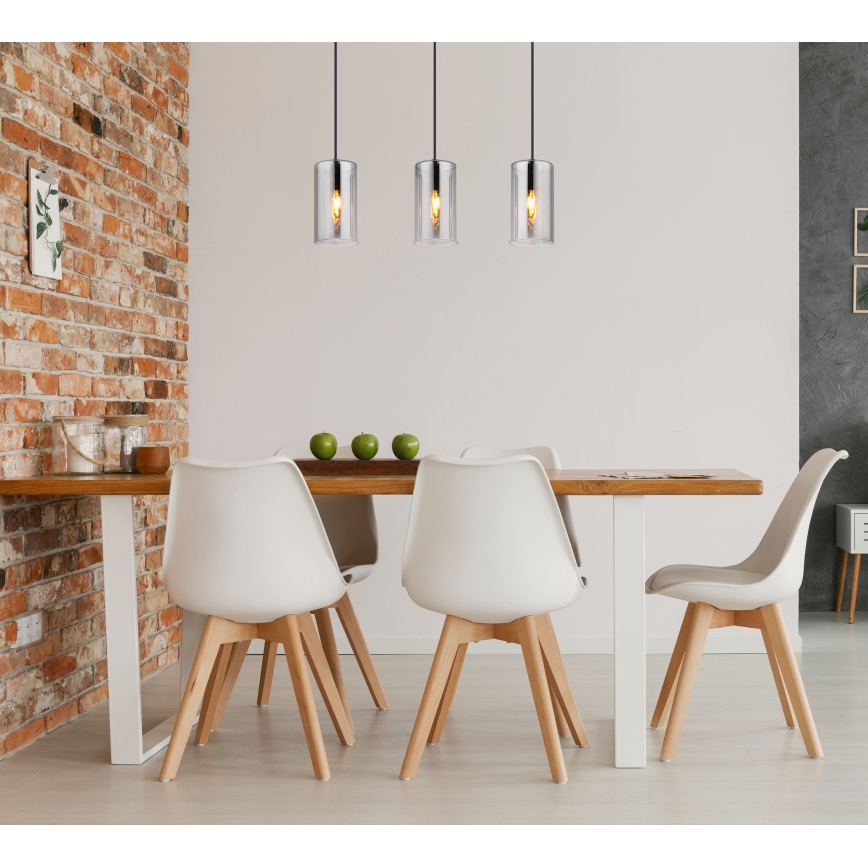 Globo - Пендел 3xE14/25W/230V черен