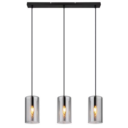 Globo - Пендел 3xE14/25W/230V черен