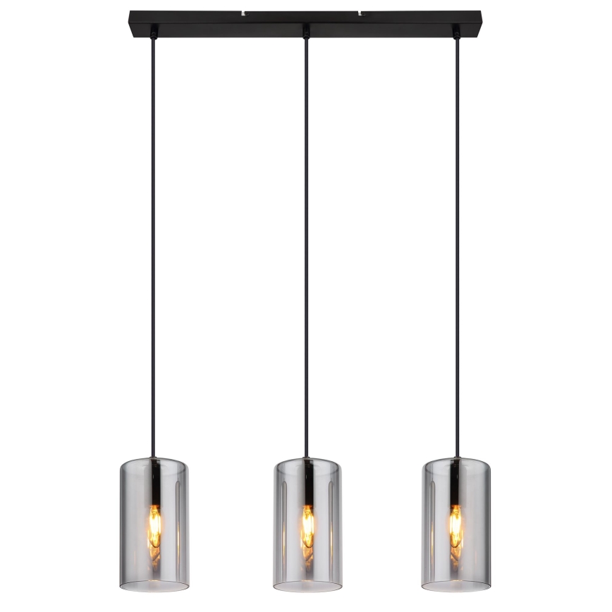 Globo - Пендел 3xE14/25W/230V черен