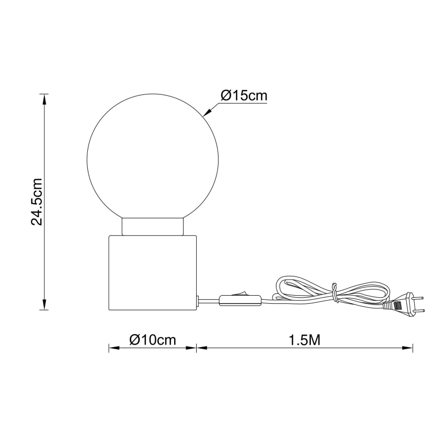 Globo - Настолна лампа 1xE14/25W/230V черен