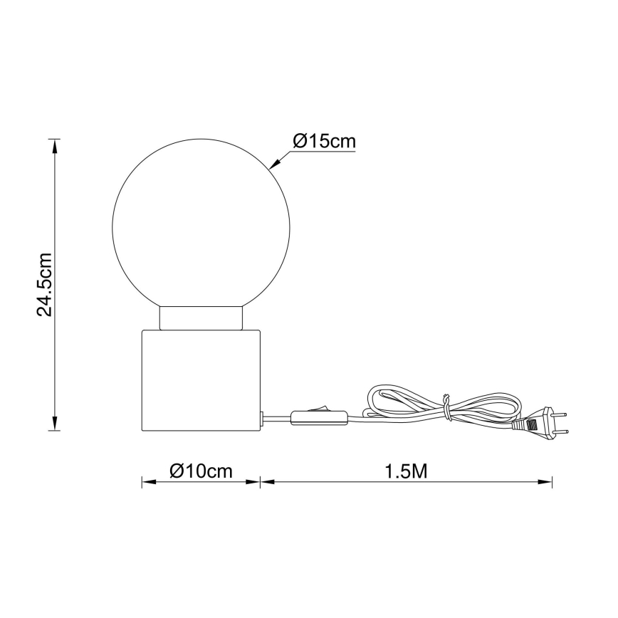 Globo - Настолна лампа 1xE14/25W/230V лъскав хром