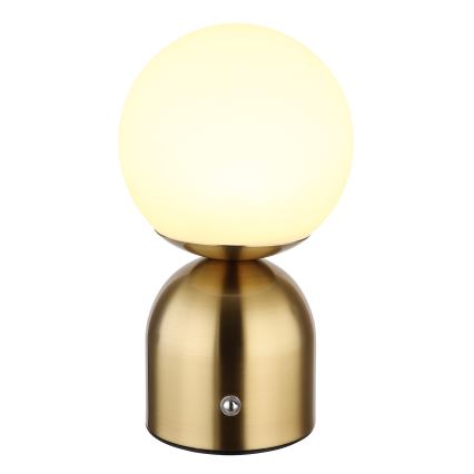 Globo - LED Димируема сензорна настолна лампа LED/2,5W/3,7V 2700K/4000K/6500K 1800 mAh USB месинг