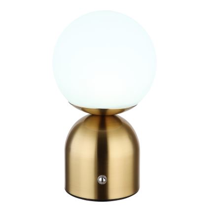 Globo - LED Димируема сензорна настолна лампа LED/2,5W/3,7V 2700K/4000K/6500K 1800 mAh USB месинг