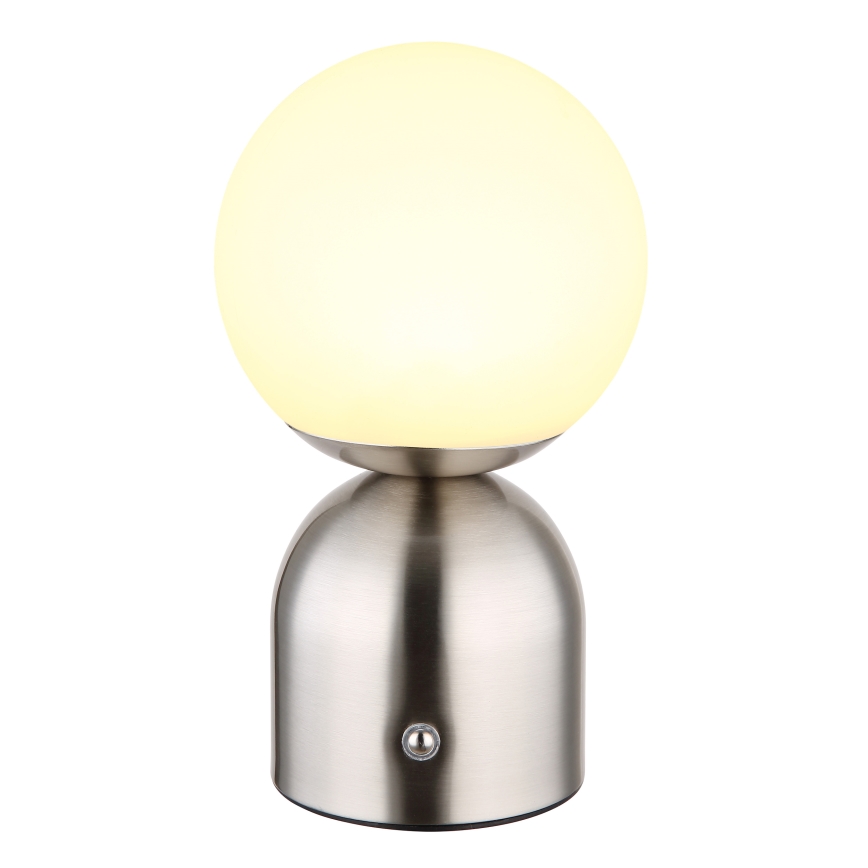 Globo - LED Димируема сензорна настолна лампа LED/2,5W/3,7V 2700K/4000K/6500K 1800 mAh USB матов хром