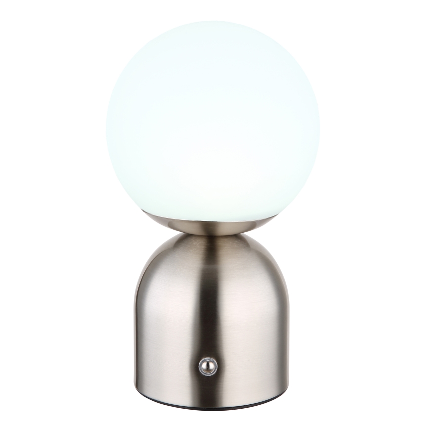 Globo - LED Димируема сензорна настолна лампа LED/2,5W/3,7V 2700K/4000K/6500K 1800 mAh USB матов хром