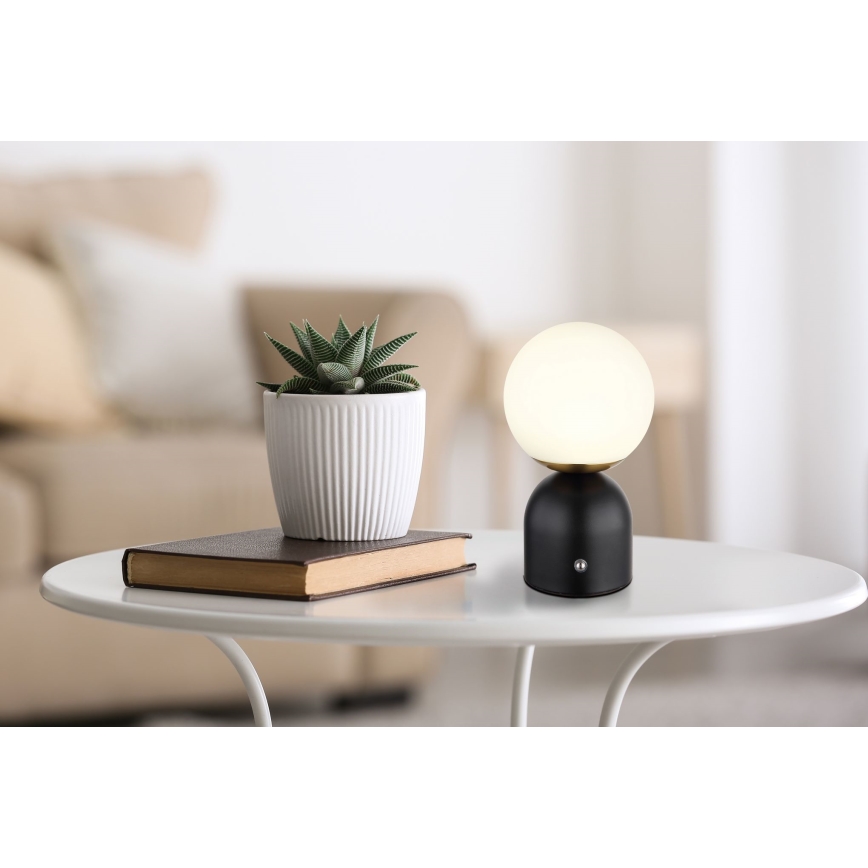 Globo - LED регулируема настолна лампа с докосване LED/2,5W/3,7V 2700/4000/6500K 1800 mAh USB черна