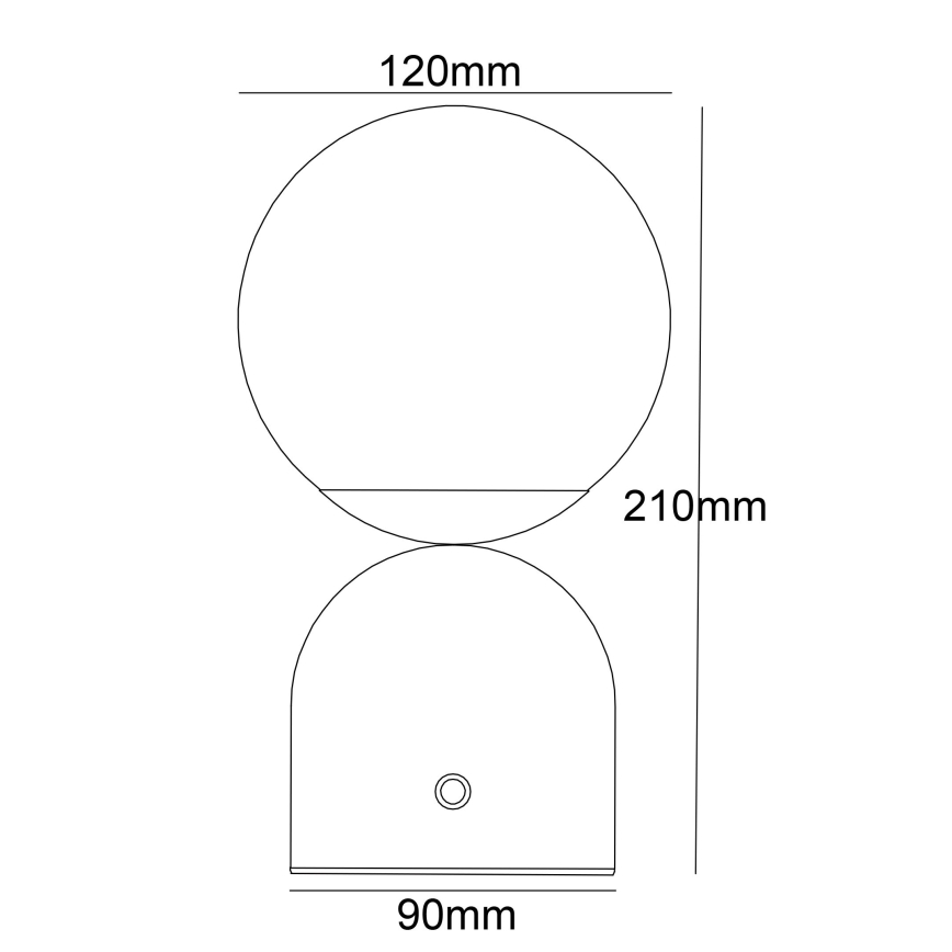 Globo - LED Димируема сензорна настолна лампа LED/2,5W/3,7V 2700/4000/6500K 1800 mAh USB бял
