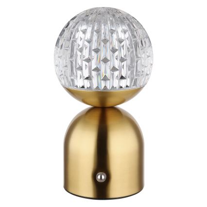 Globo - LED Димируема сензорна настолна лампа LED/2,5W/3,7V 2700/4000/6500K 1800 mAh USB месинг