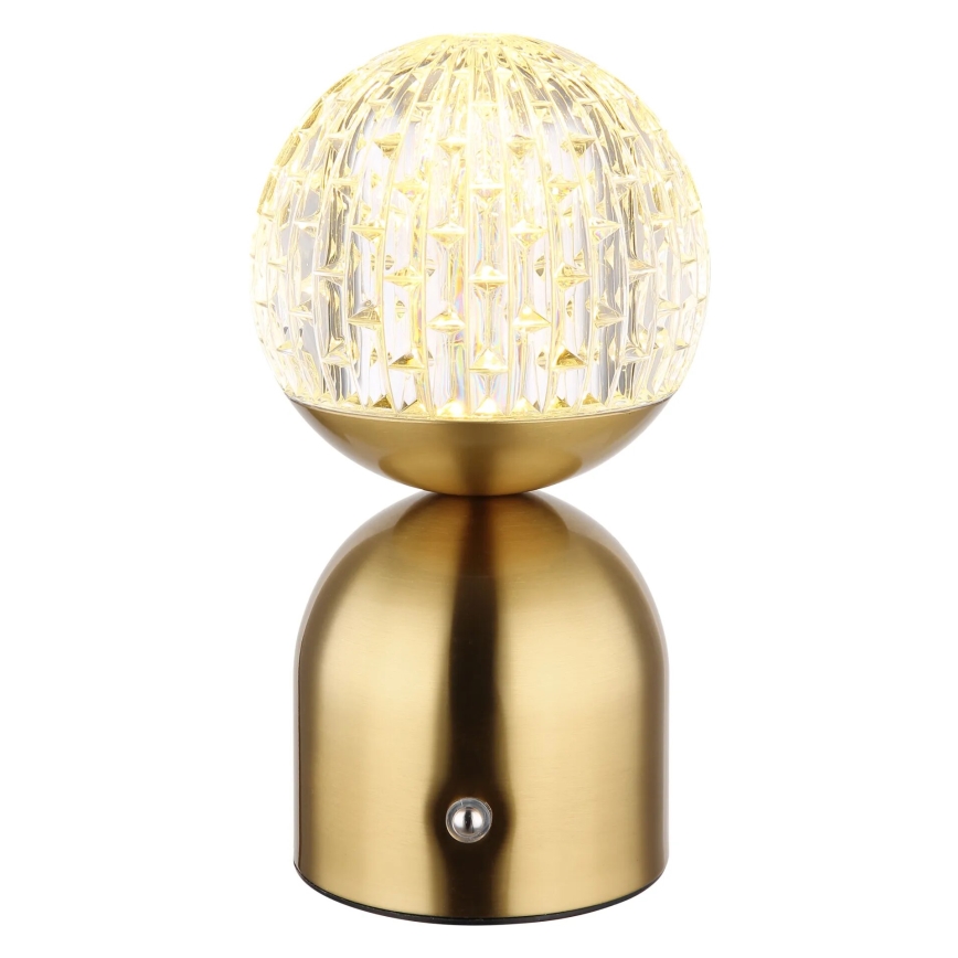 Globo - LED Димируема сензорна настолна лампа LED/2,5W/3,7V 2700/4000/6500K 1800 mAh USB месинг