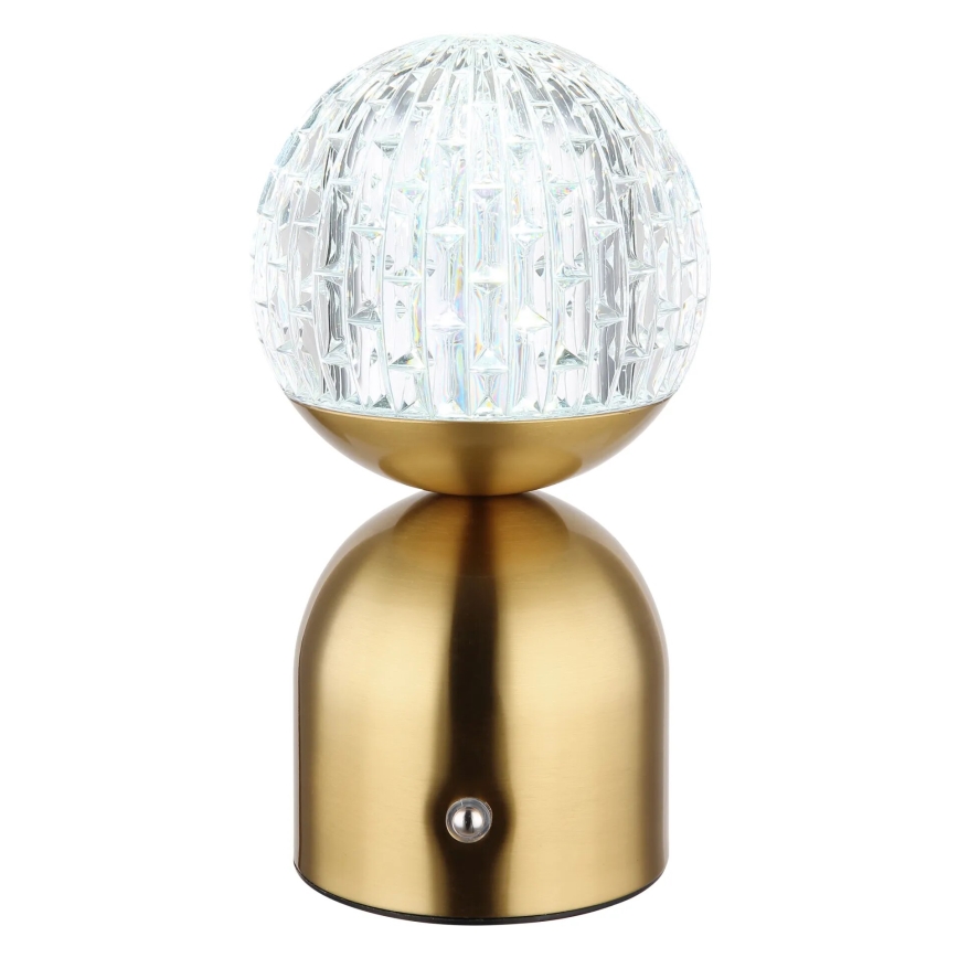 Globo - LED Димируема сензорна настолна лампа LED/2,5W/3,7V 2700/4000/6500K 1800 mAh USB месинг
