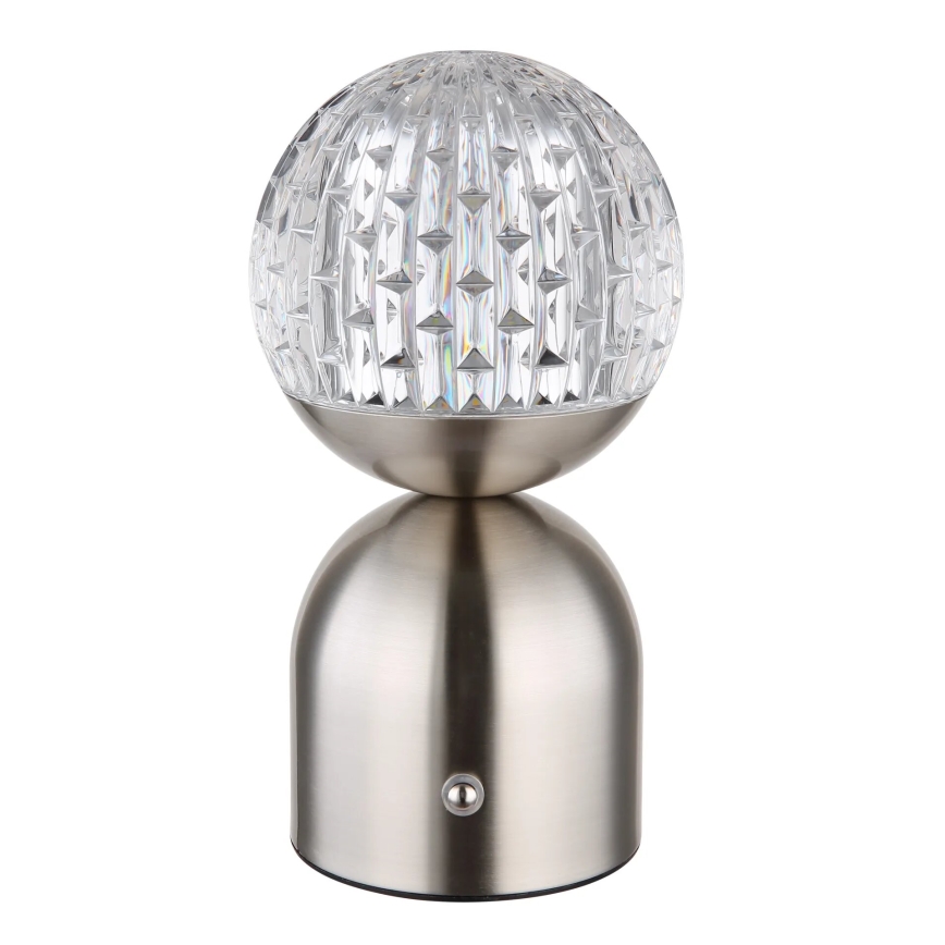 Globo - LED Димируема сензорна настолна лампа LED/2,5W/3,7V 2700/4000/6500K 1800 mAh USB матов хром