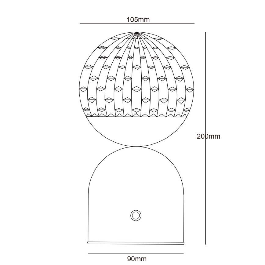 Globo - LED Димируема сензорна настолна лампа LED/2,5W/3,7V 2700/4000/6500K 1800 mAh USB черен