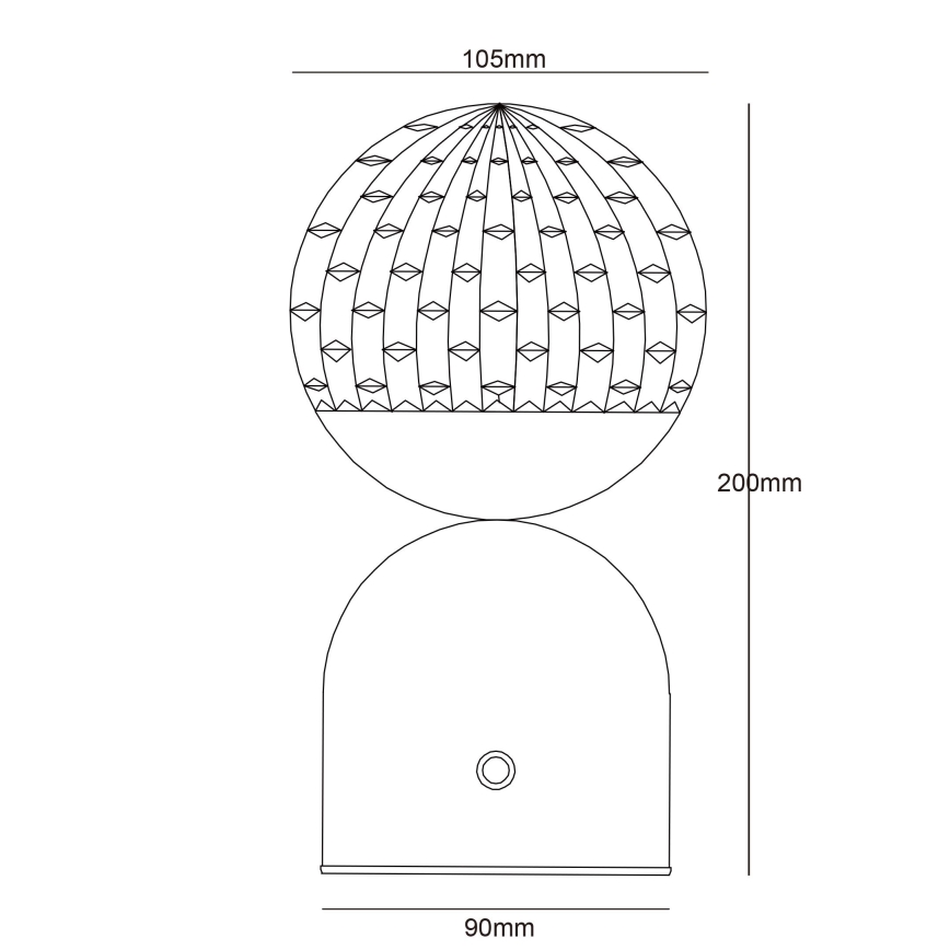 Globo - LED Димируема сензорна настолна лампа LED/2,5W/3,7V 2700/4000/65000K 1800 mAh USB бял