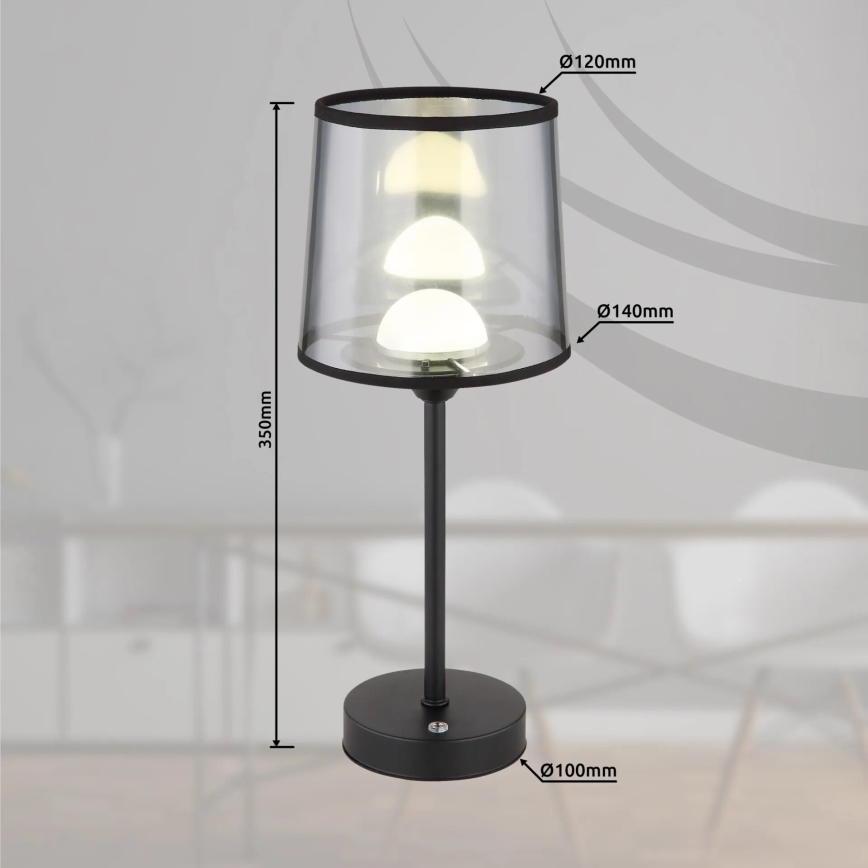 Globo - LED регулируема презареждаема настолна лампа с докосване LED/2,5W/3,7V 2700/4000/6500K 1800 mAh черна