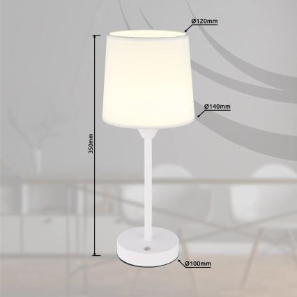 Globo - LED Димируема акумулаторна настолна сензорна лампа LED/2,5W/3,7V 2700/4000/6500K 1800 mAh бял