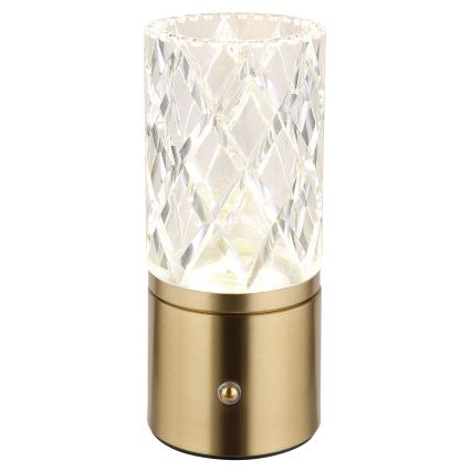 Globo - LED Димируема сензорна настолна лампа LED/2,5W/3,7V 2700K/4000K/6500K 1800 mAh USB златист
