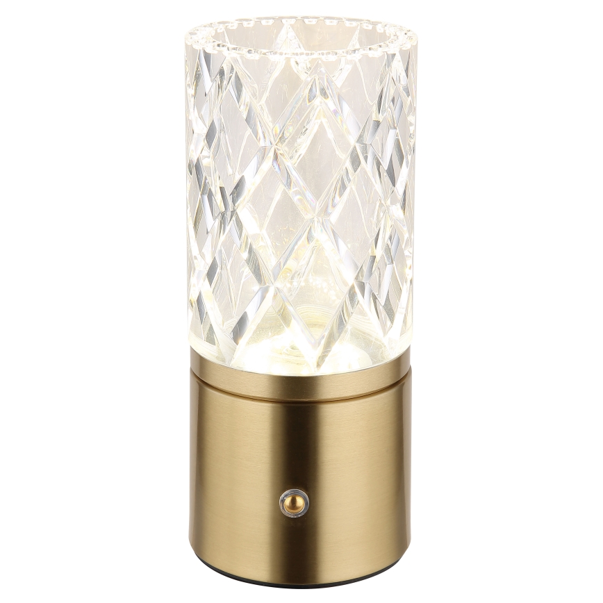 Globo - LED Димируема сензорна настолна лампа LED/2,5W/3,7V 2700K/4000K/6500K 1800 mAh USB златист