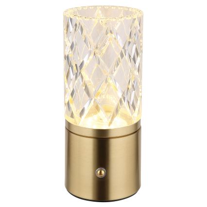 Globo - LED Димируема сензорна настолна лампа LED/2,5W/3,7V 2700K/4000K/6500K 1800 mAh USB златист