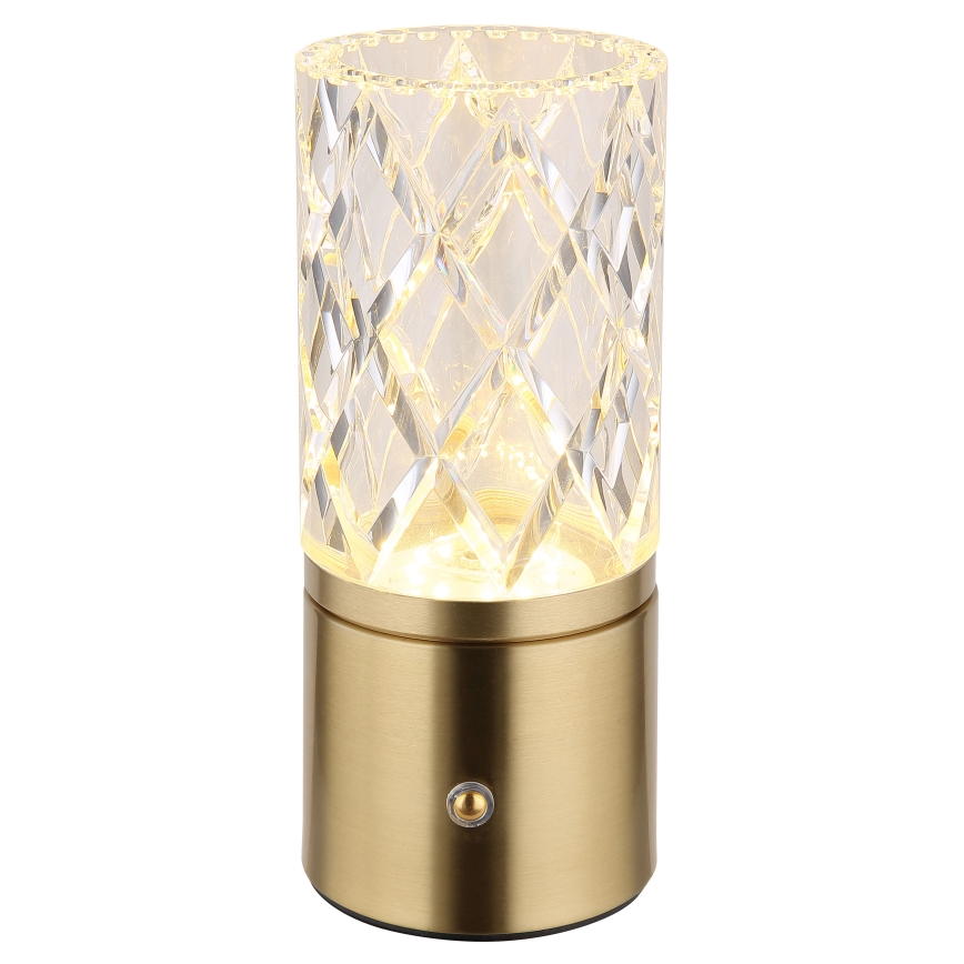Globo - LED Димируема сензорна настолна лампа LED/2,5W/3,7V 2700K/4000K/6500K 1800 mAh USB златист