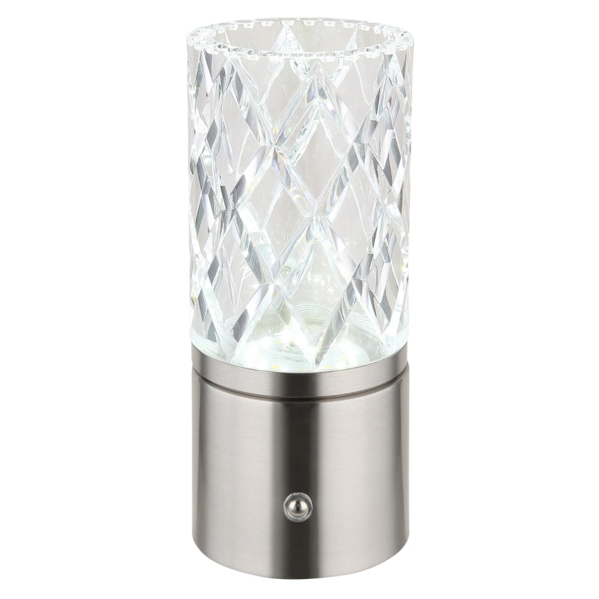 Globo - LED Димируема сензорна настолна лампа LED/2,5W/3,7V 2700K/4000K/6500K 1800 mAh USB матов хром