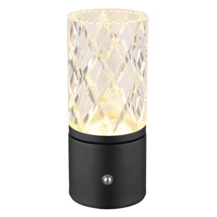 Globo - LED Димируема сензорна настолна лампа LED/2,5W/3,7V 2700K/4000K/6500K 1800 mAh USB черен
